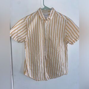 Denim & Flower Yellow and White Striped Shirt